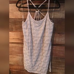 Francesca’s Taupe Beaded Dress